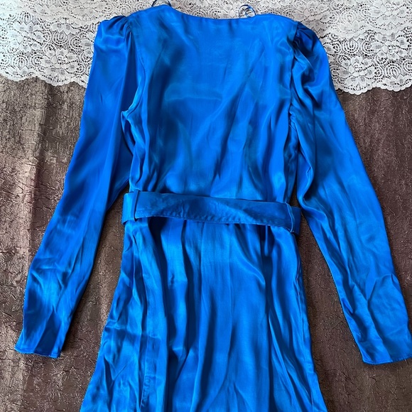 Zara Belted Satin Effec Dress - Picture 5 of 12